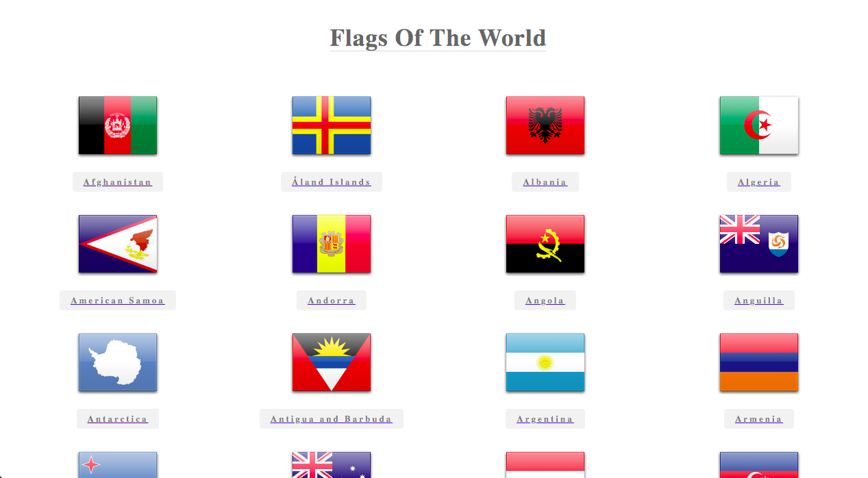 image of Flags Of The World landing page